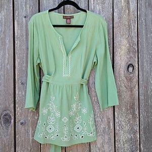 BANDOLINO Crinkle Cotton Blouse 16